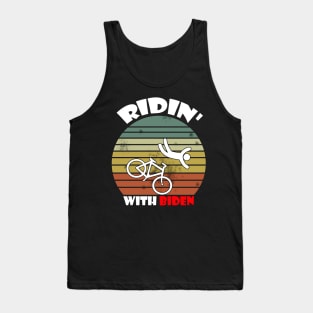 Joe Biden Falling With Biden Funny Ridin With Biden Tank Top